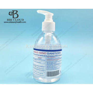 Gel disinfettante per le mani monouso da 250 ml al 75% di alcol